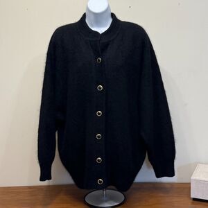 Vintage Belldini Botton Front Black Cardigan Large